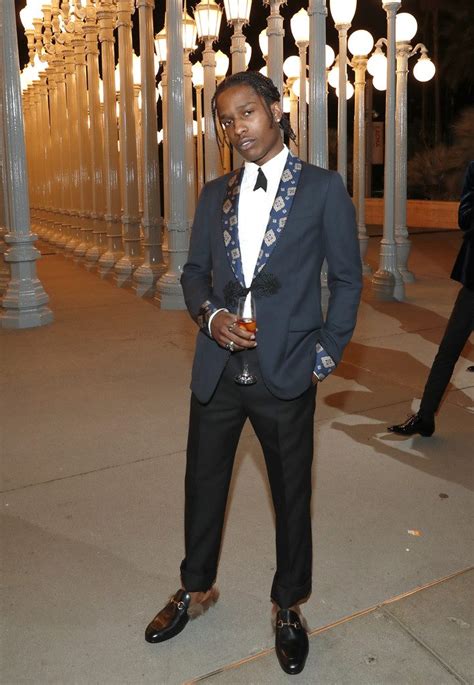 asap rocky gucci loafers|asap rocky red carpet.